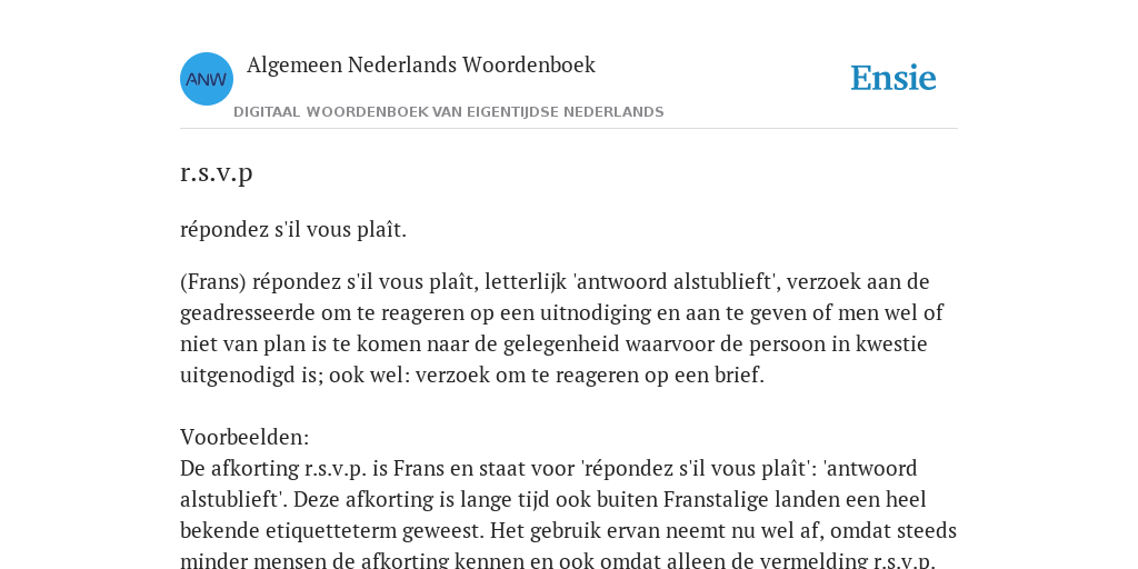 r-s-v-p-de-betekenis-volgens-algemeen-nederlands-woordenboek
