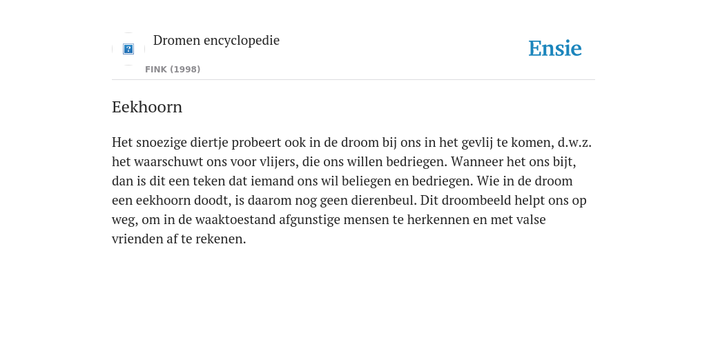 Eekhoorn de betekenis volgens Dromen encyclopedie