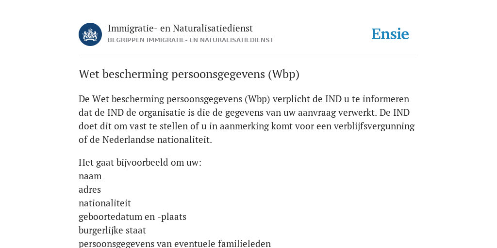 Wet Bescherming Persoonsgegevens Wbp De Betekenis Volgens