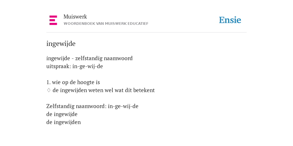 Betekenis ingewijde