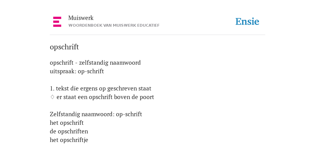 Dij zuur Oraal opschrift - de betekenis volgens Muiswerk Educatief