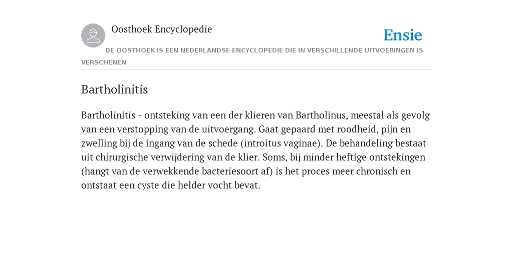 Bartholinitis